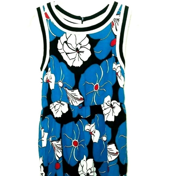 Anna Sui Dresses & Skirts - ANNA SUI Anthropologie Black Blue Red Floral Dress